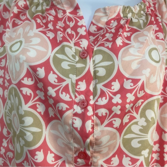 White Stage Peach Glow 3/4 Sleeve Blouse Medium - Picture 2 of 7